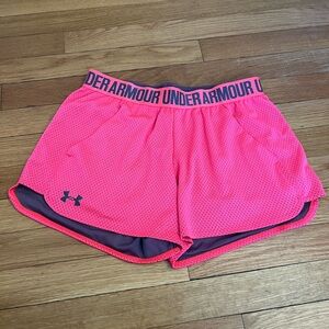Under Armour Women's Bright Pink Athletic Shorts